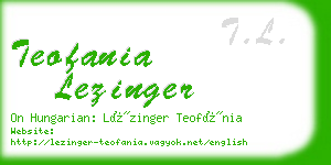 teofania lezinger business card